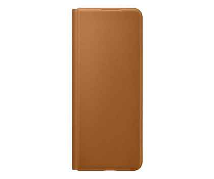Etui ochronne do smartfonów SAMSUNG Etui Leather Flip Coverdo Z Fold 3 Camel